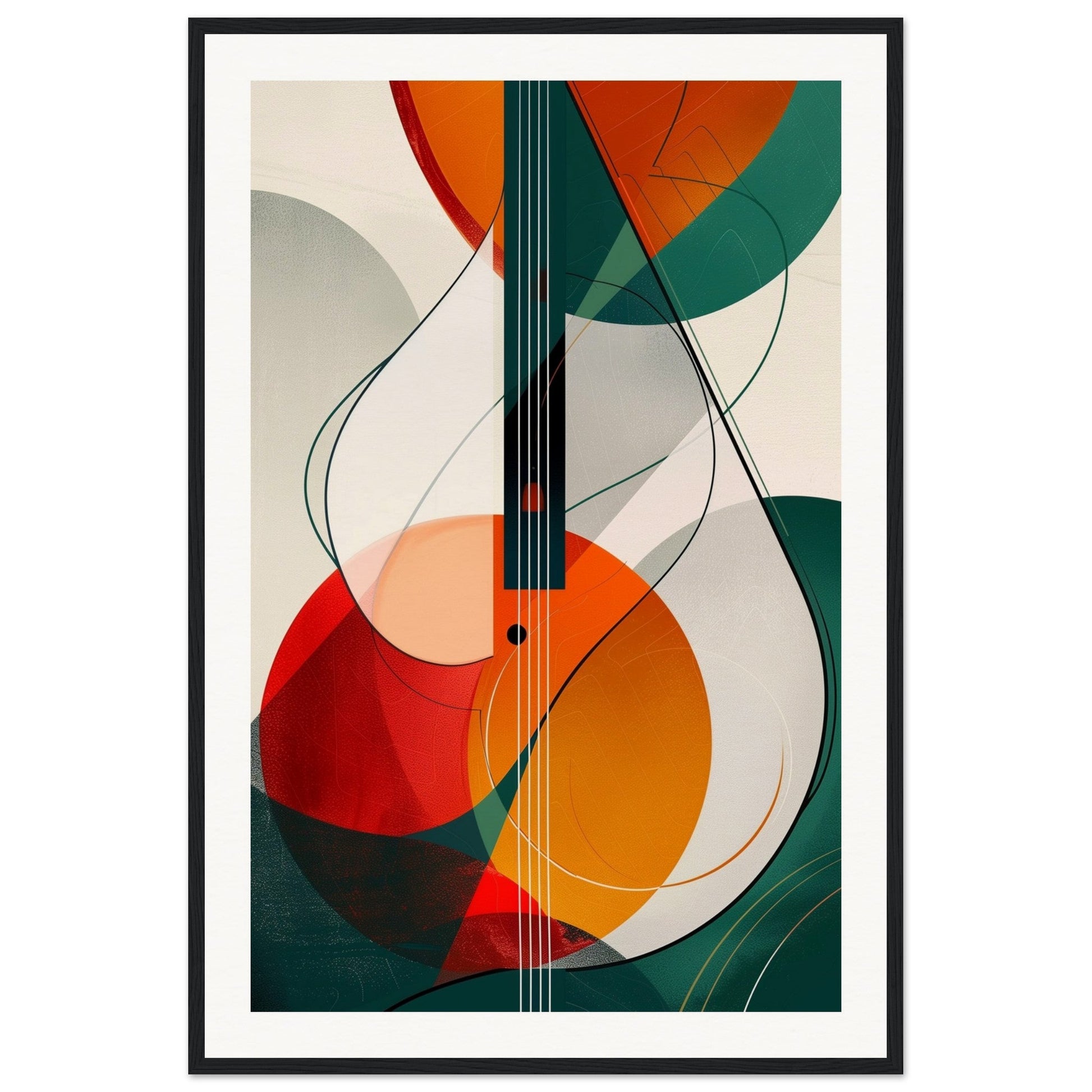 Poster Moderne Déco ( 60x90-cm-Bois-noir)