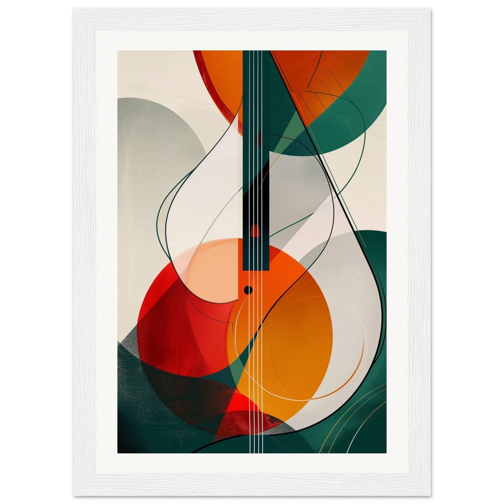 Poster Moderne Déco ( 21x29.7-cm-Bois-blanc)