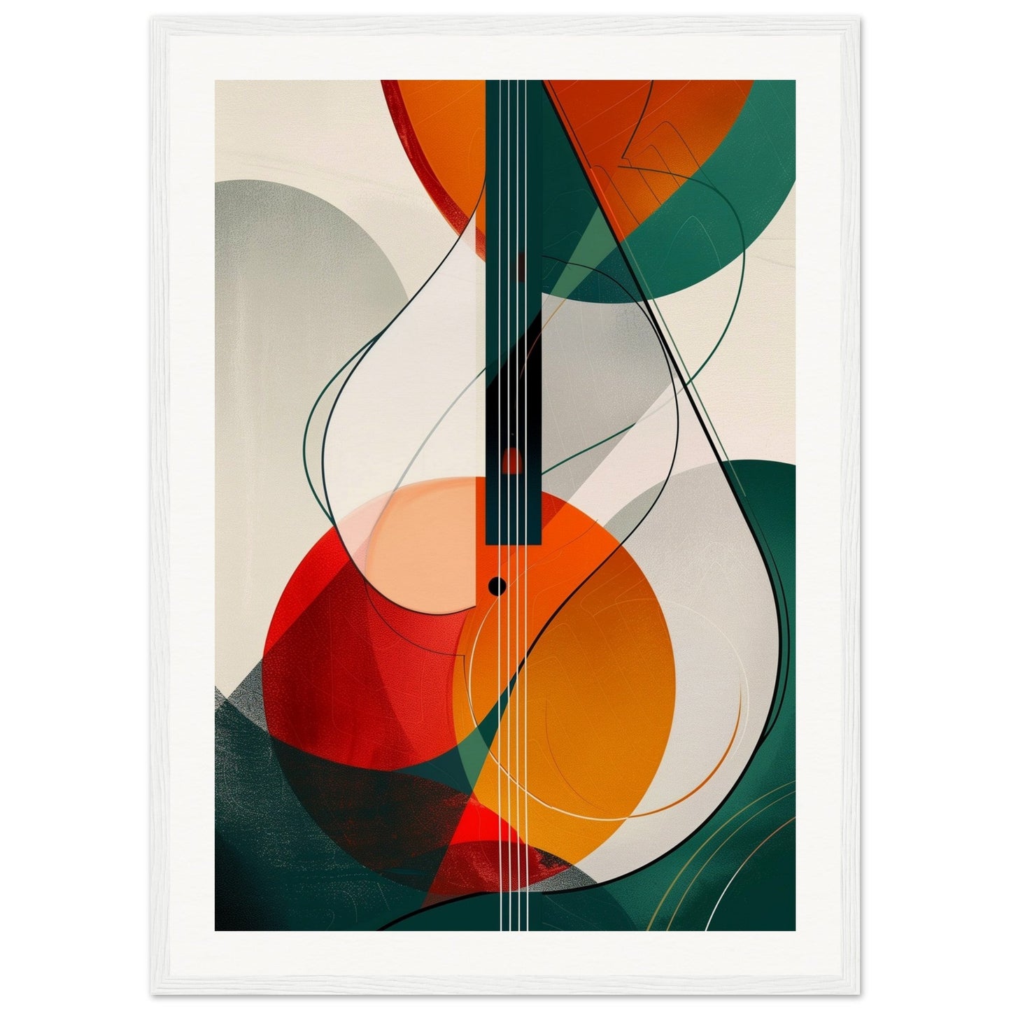 Poster Moderne Déco ( 50x70-cm-Bois-blanc)