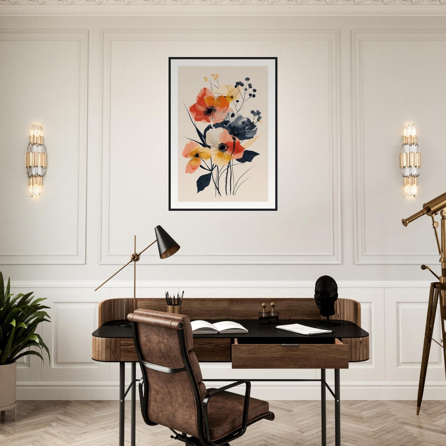 Poster Moderne Fleurs ( )