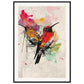 Poster Moderne Oiseaux ( 70x100-cm-Bois-noir)