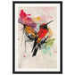 Poster Moderne Oiseaux ( 30x45-cm-Bois-noir)