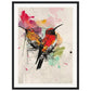 Poster Moderne Oiseaux ( 45x60-cm-Bois-noir)