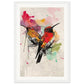 Poster Moderne Oiseaux ( 30x45-cm-Bois-blanc)