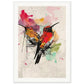 Poster Moderne Oiseaux ( 70x100-cm-Bois-blanc)