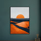 Poster Moderne Paysage Orange ( )