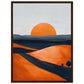 Poster Moderne Paysage Orange ( 45x60-cm-Bois-foncé)