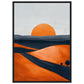 Poster Moderne Paysage Orange ( 50x70-cm-Bois-noir)