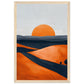 Poster Moderne Paysage Orange ( 30x45-cm-Bois-clair)