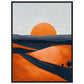 Poster Moderne Paysage Orange ( 60x80-cm-Bois-noir)