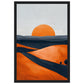 Poster Moderne Paysage Orange ( 30x45-cm-Bois-noir)