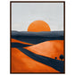 Poster Moderne Paysage Orange ( 60x80-cm-Bois-foncé)