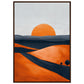 Poster Moderne Paysage Orange ( 70x100-cm-Bois-foncé)