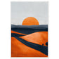 Poster Moderne Paysage Orange ( 60x90-cm-Bois-blanc)