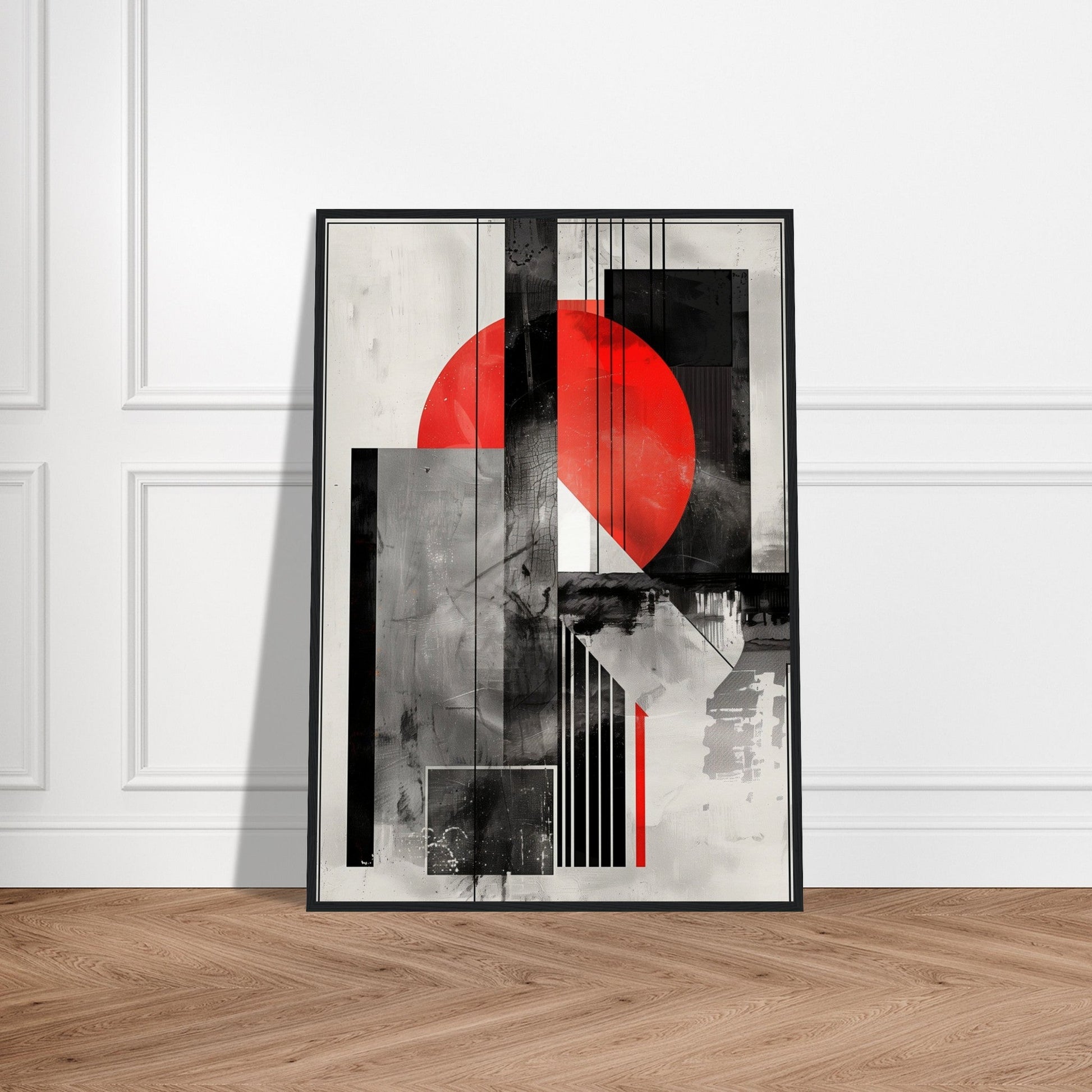 Poster Moderne Rouge Gris ( )