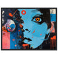 Poster Mural Bleu ( 45x60-cm-Bois-noir)