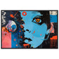 Poster Mural Bleu ( 60x90-cm-Bois-noir)