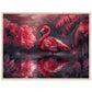 Poster Mural Flamant Rose ( 60x80-cm-Bois-clair)