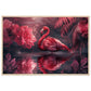 Poster Mural Flamant Rose ( 60x90-cm-Bois-clair)