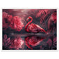 Poster Mural Flamant Rose ( 45x60-cm-Bois-blanc)