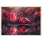 Poster Mural Flamant Rose ( 50x70-cm-Bois-clair)