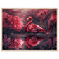 Poster Mural Flamant Rose ( 45x60-cm-Bois-clair)