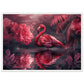 Poster Mural Flamant Rose ( 50x70-cm-Bois-blanc)