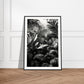 Poster Mural Jungle Noir et Blanc ( )