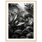 Poster Mural Jungle Noir et Blanc ( 45x60-cm-Bois-clair)