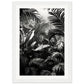 Poster Mural Jungle Noir et Blanc ( 21x29.7-cm-Bois-blanc)