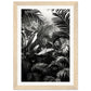 Poster Mural Jungle Noir et Blanc ( 21x29.7-cm-Bois-clair)