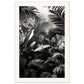 Poster Mural Jungle Noir et Blanc ( 60x90-cm-Bois-blanc)