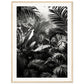 Poster Mural Jungle Noir et Blanc ( 60x80-cm-Bois-clair)