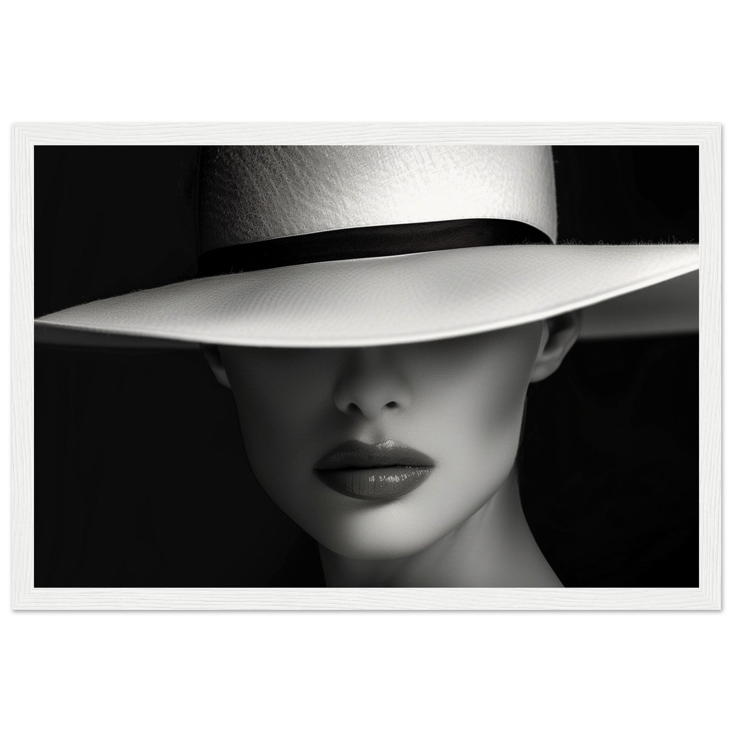 Poster Mural Noir et Blanc ( 30x45-cm-Bois-blanc)