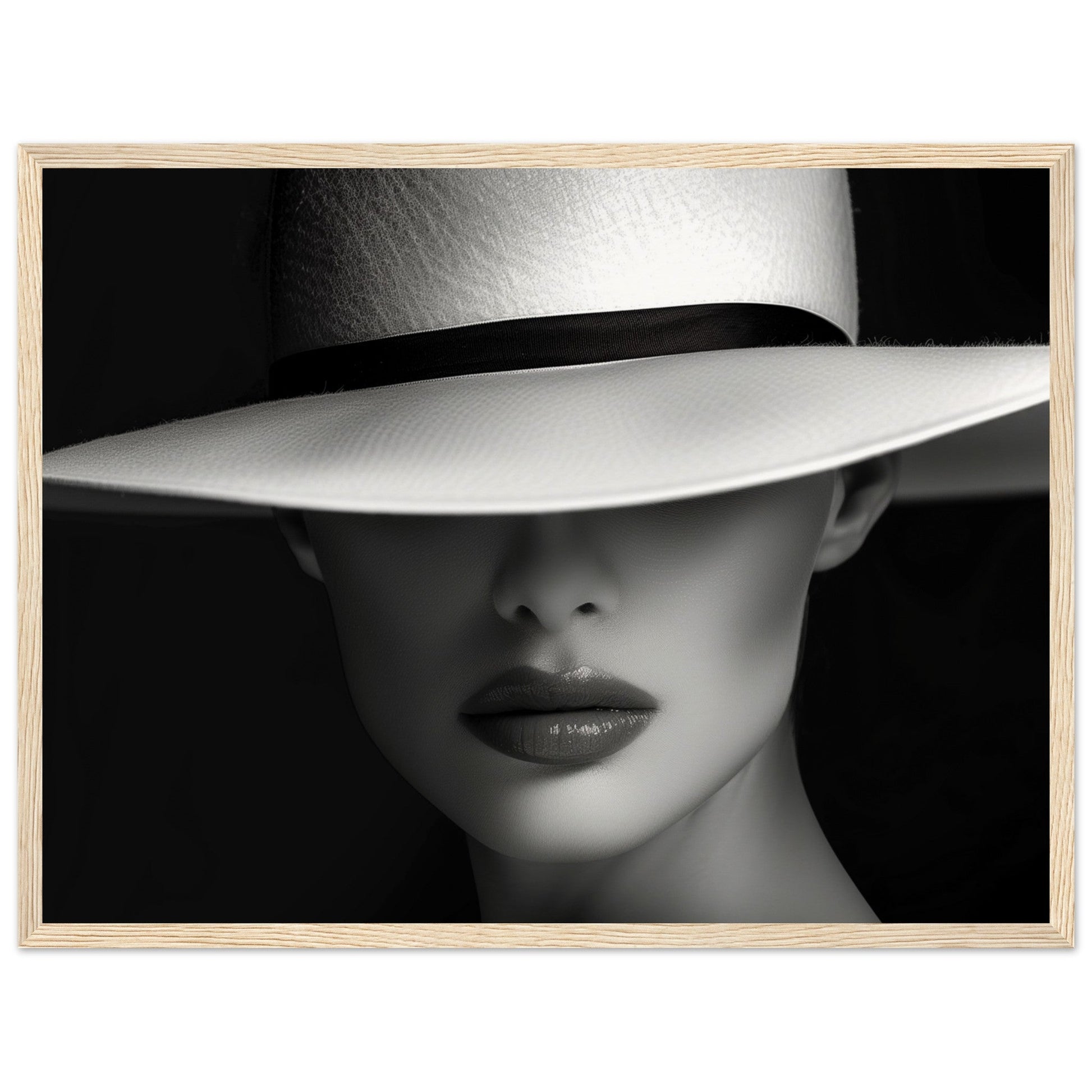 Poster Mural Noir et Blanc ( 45x60-cm-Bois-clair)