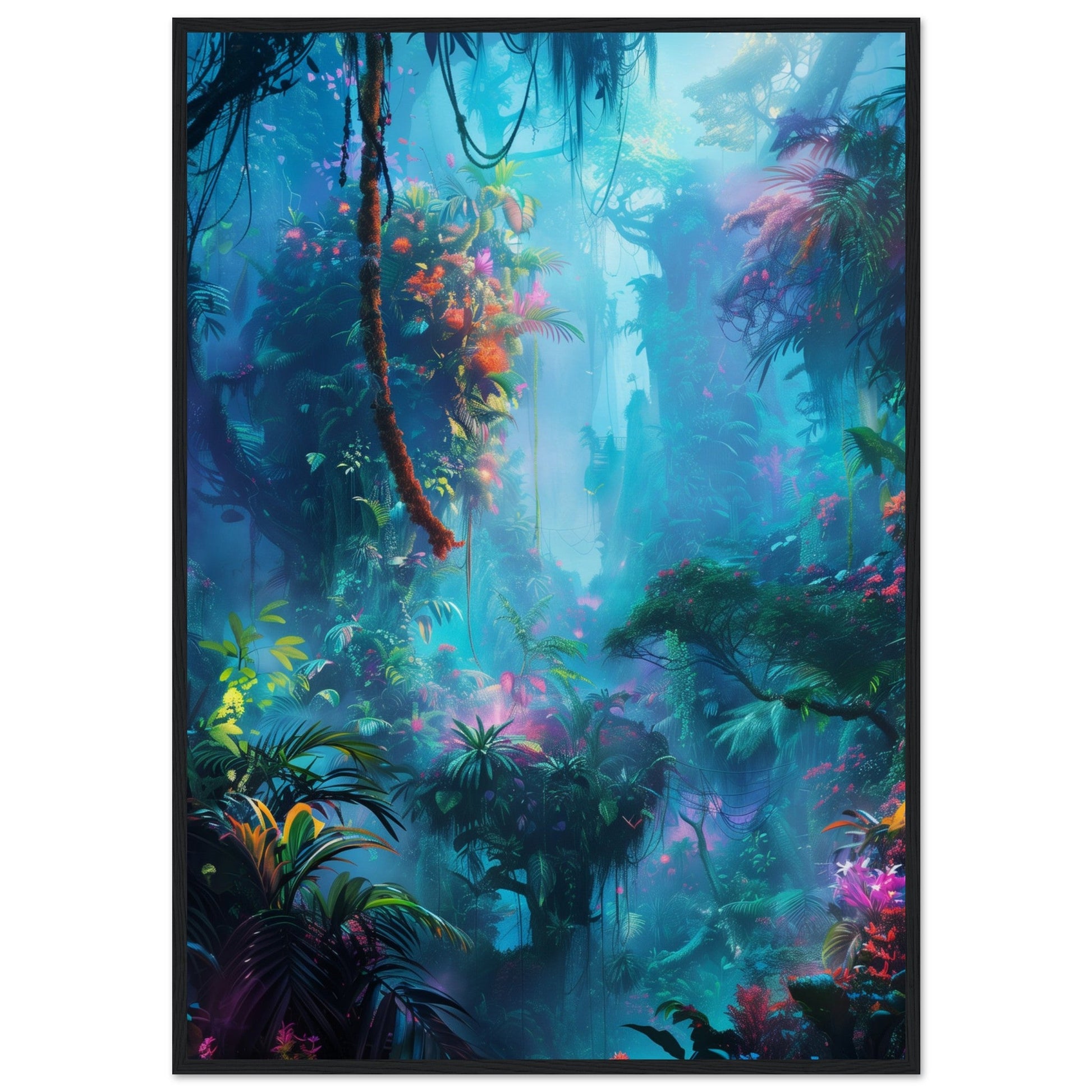 Poster Mural Paysage ( 70x100-cm-Bois-noir)