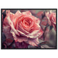 Poster Mural Rose ( 50x70-cm-Bois-noir)