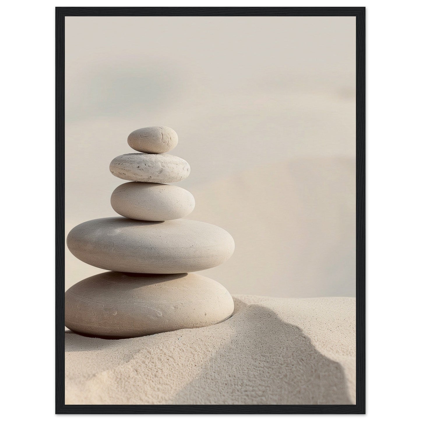 Poster Mural Zen Déco ( 45x60-cm-Bois-noir)