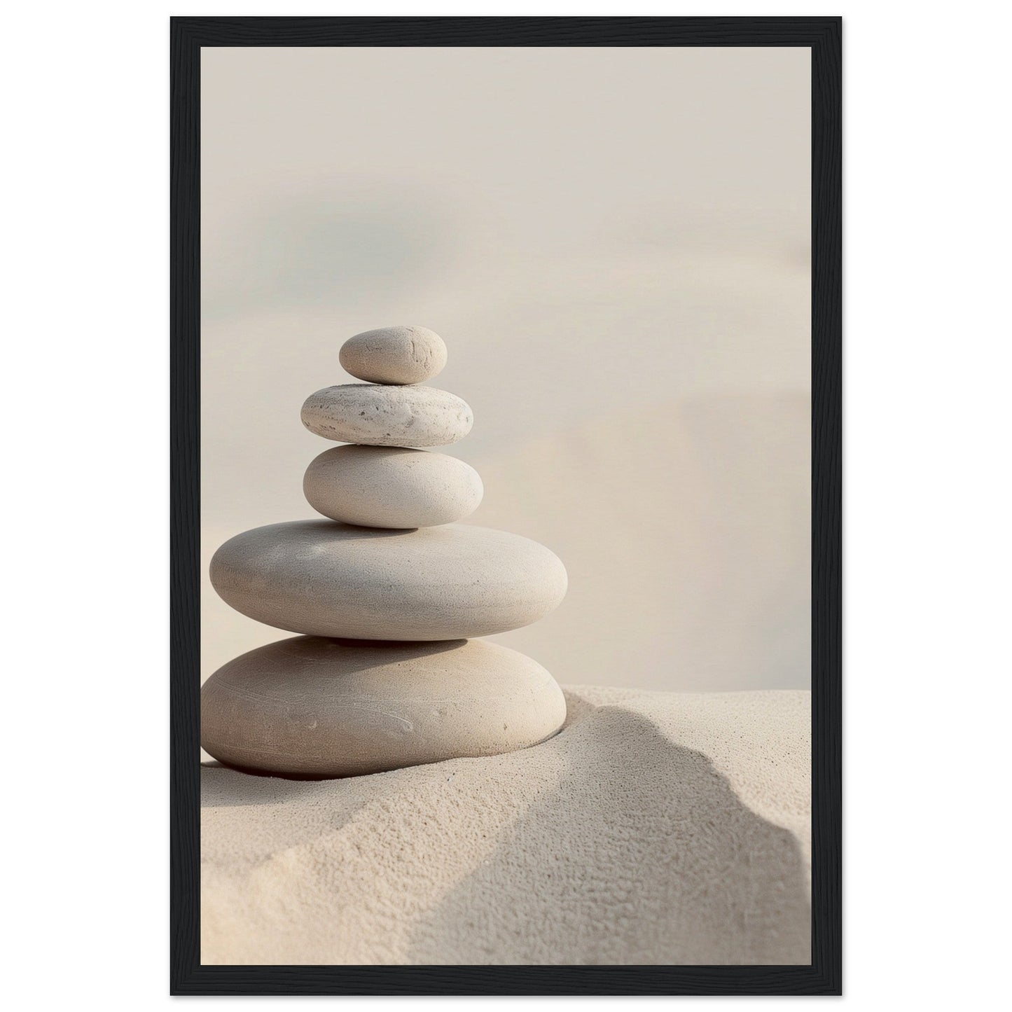 Poster Mural Zen Déco ( 30x45-cm-Bois-noir)