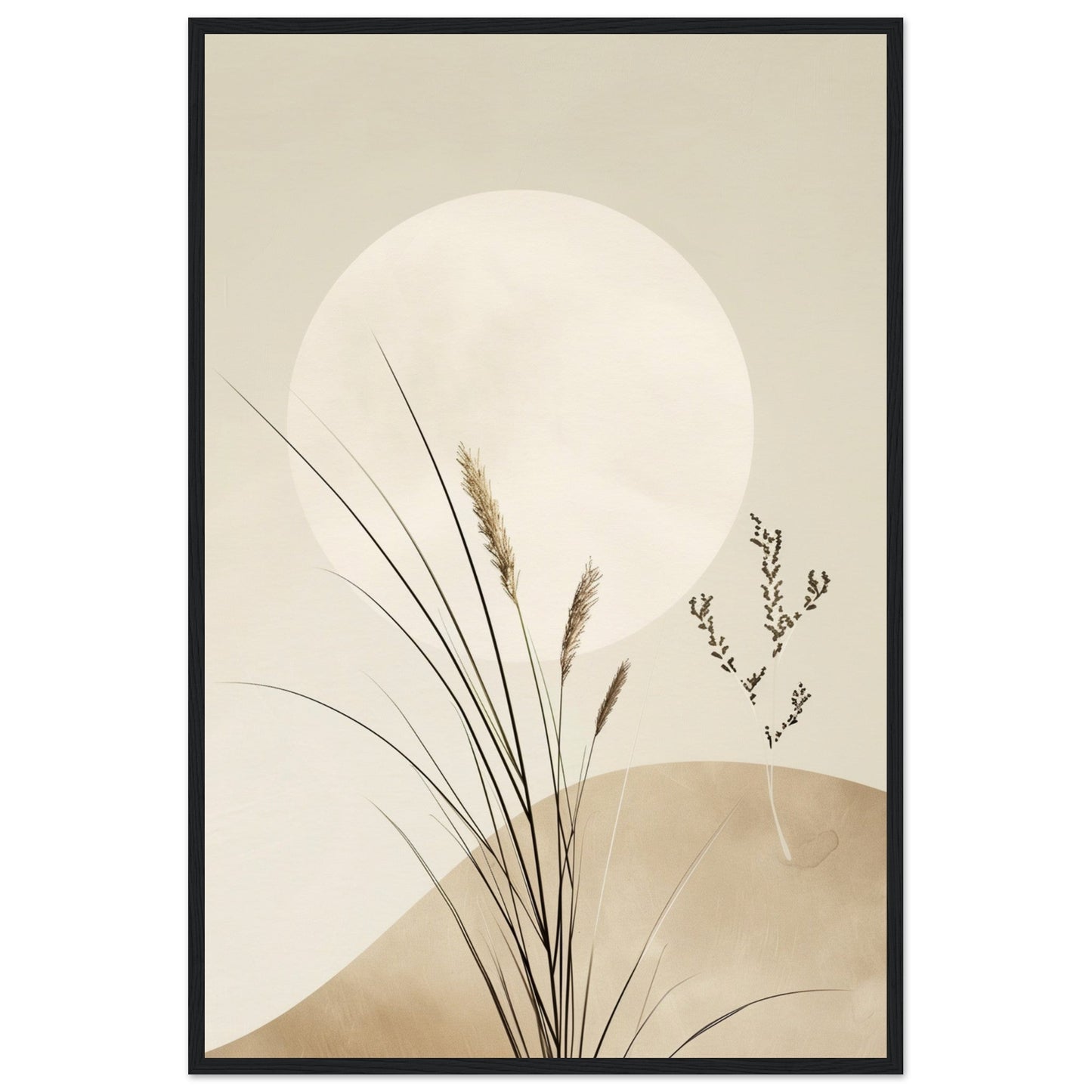 Poster Mural Zen ( 60x90-cm-Bois-noir)