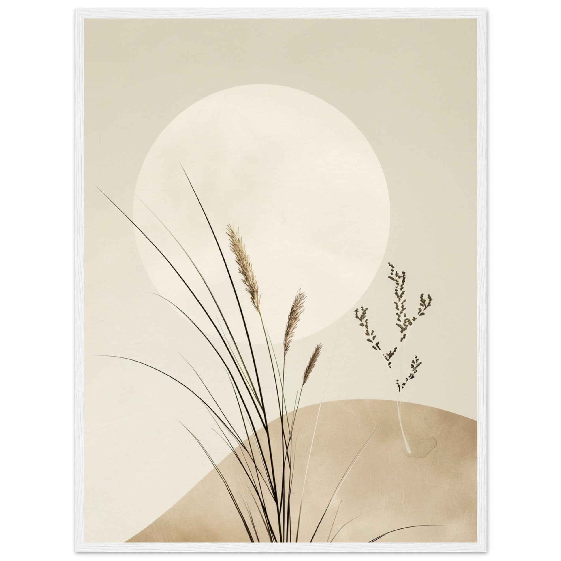 Poster Mural Zen ( 60x80-cm-Bois-blanc)