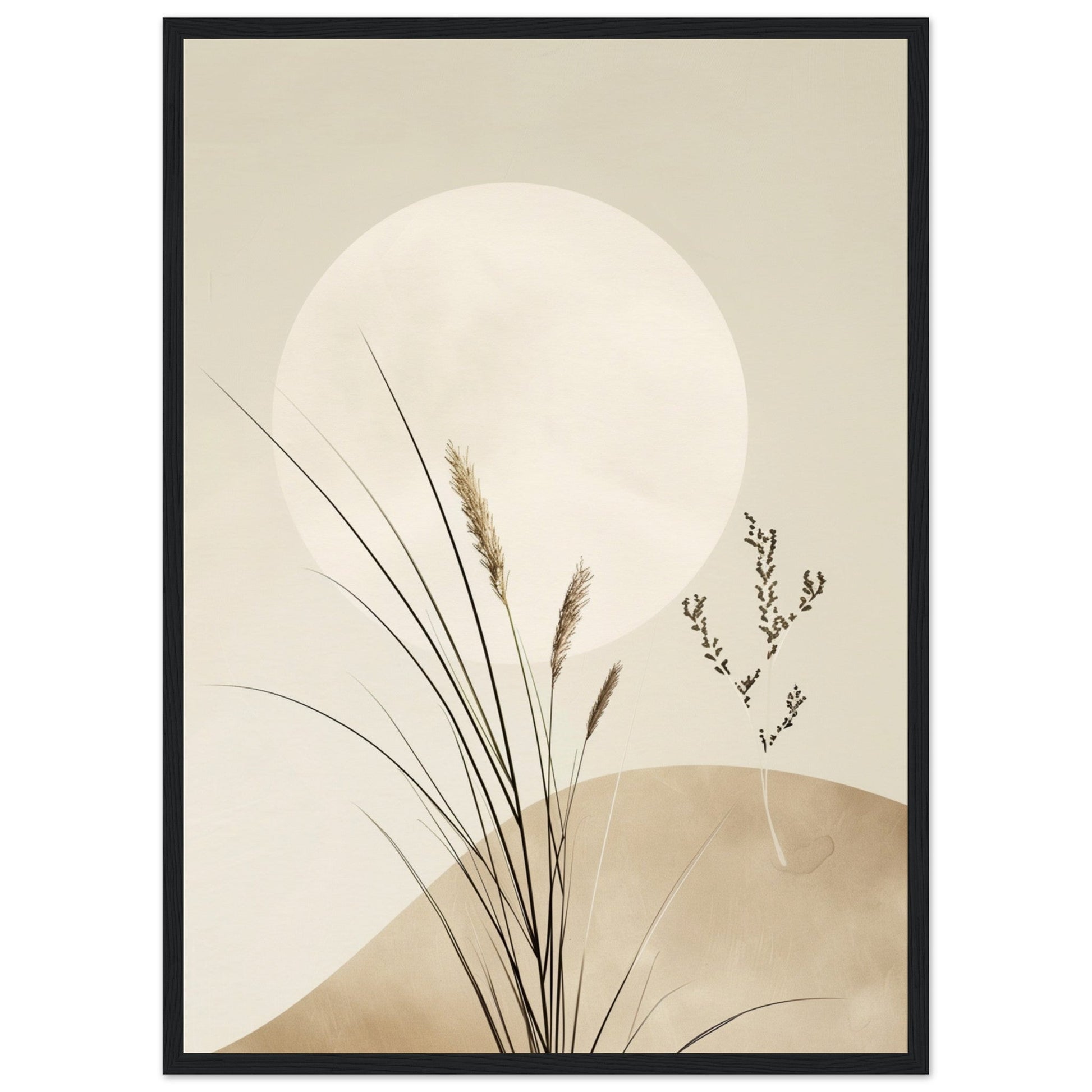 Poster Mural Zen ( 50x70-cm-Bois-noir)