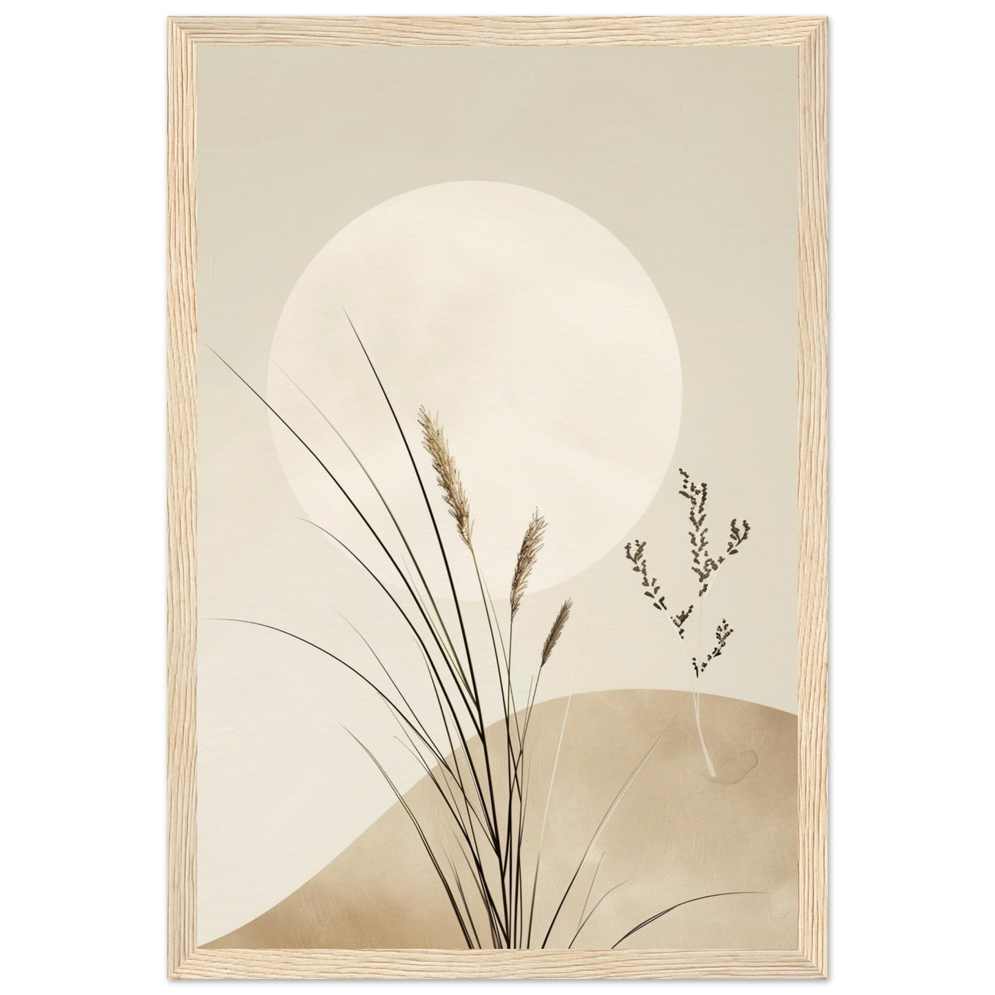 Poster Mural Zen ( 30x45-cm-Bois-clair)