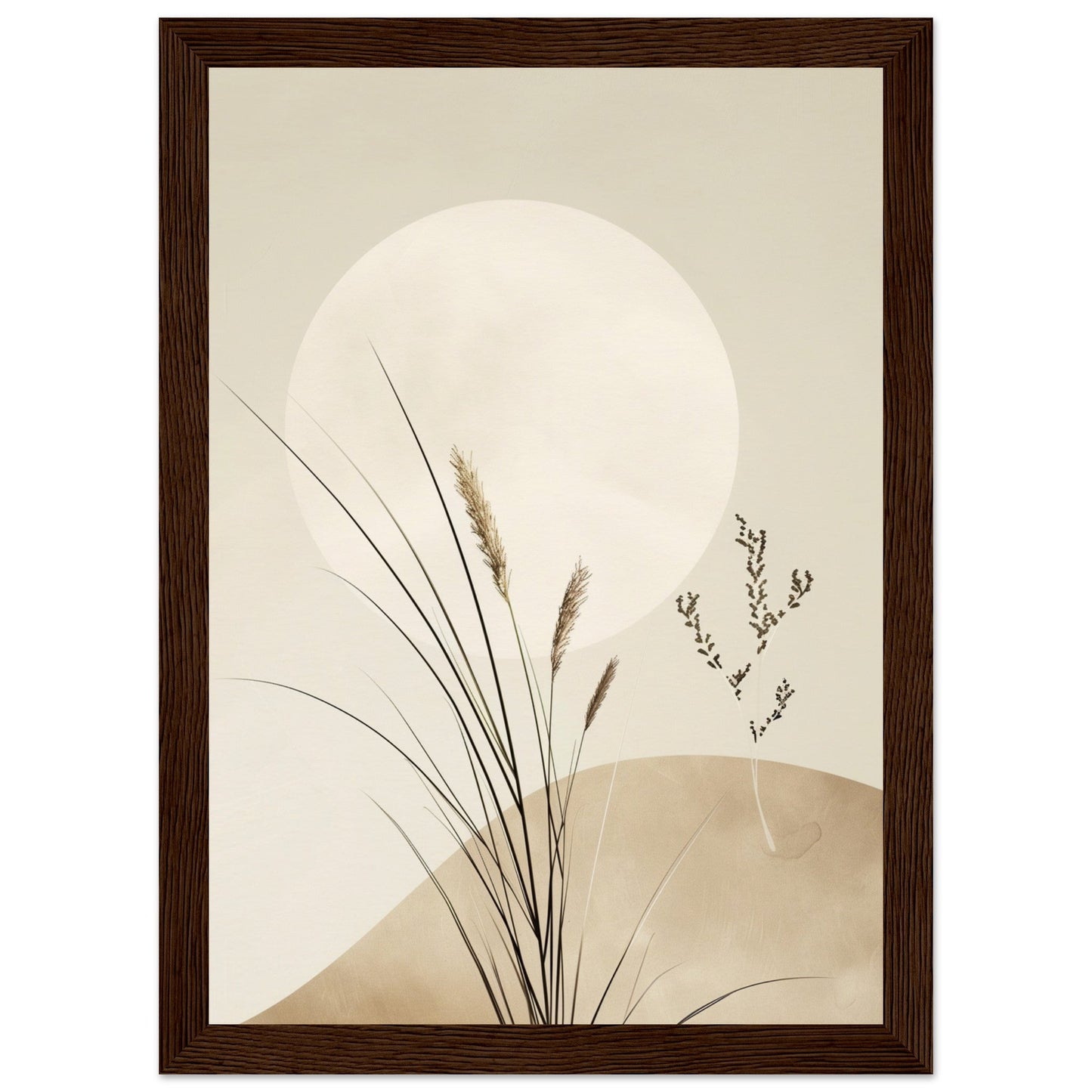 Poster Mural Zen ( 21x29.7-cm-Bois-foncé)