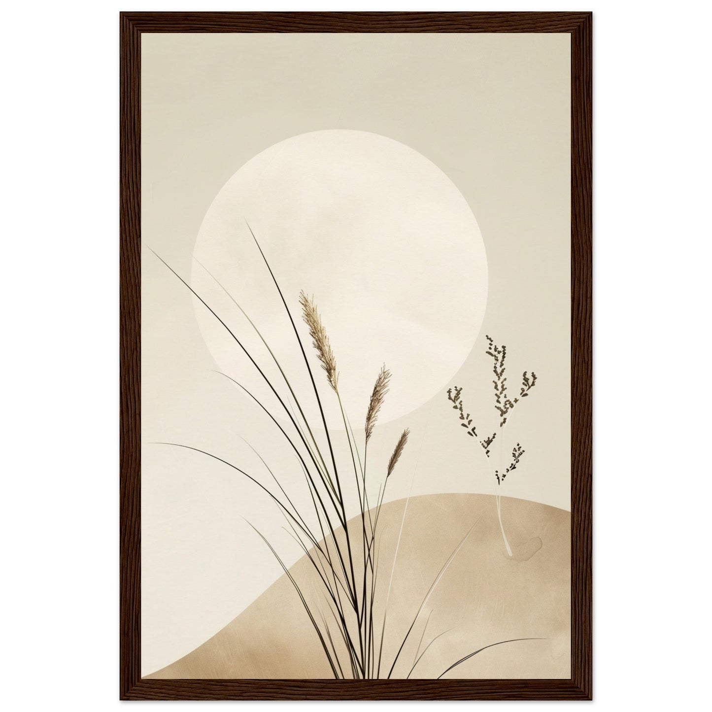 Poster Mural Zen ( 30x45-cm-Bois-foncé)