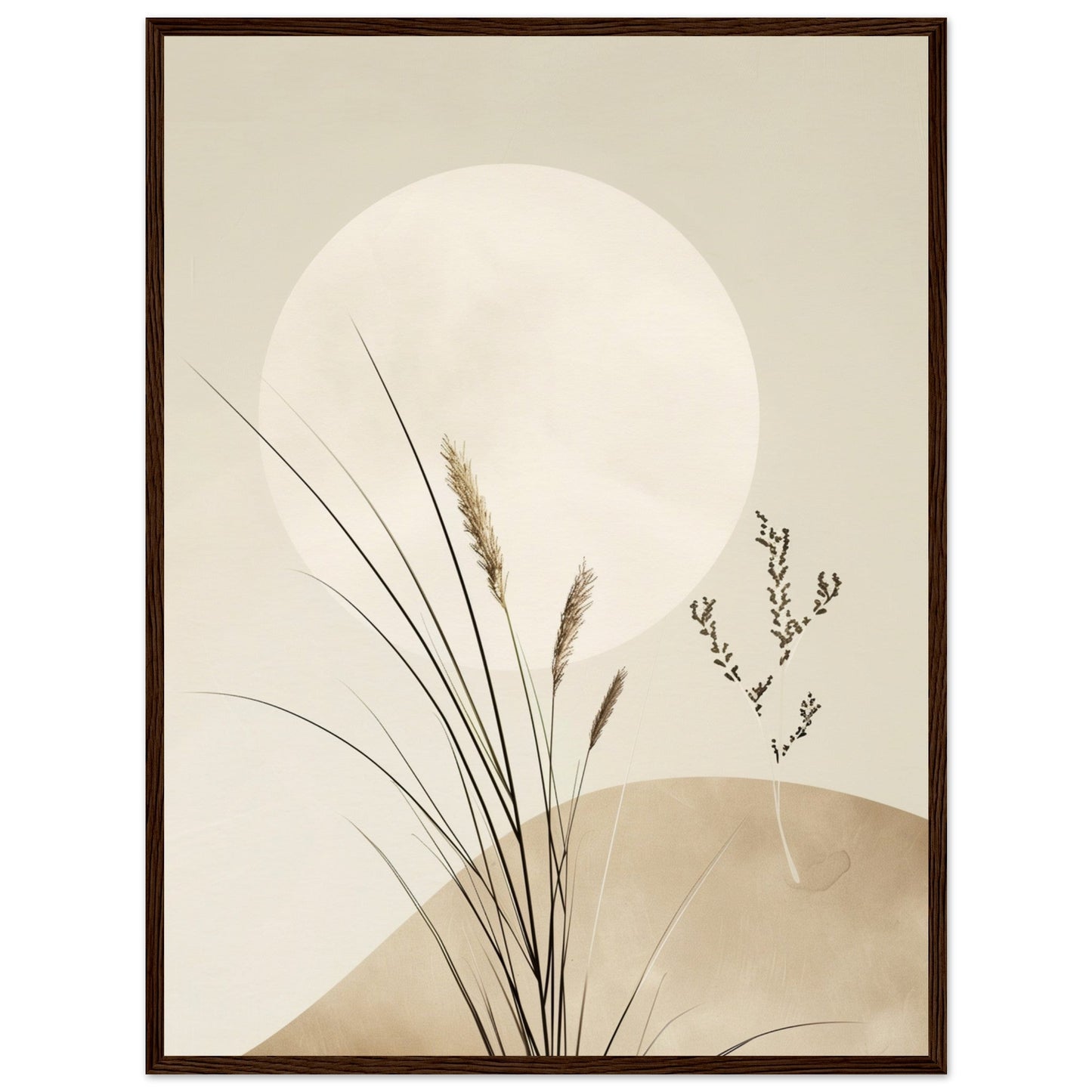 Poster Mural Zen ( 60x80-cm-Bois-foncé)