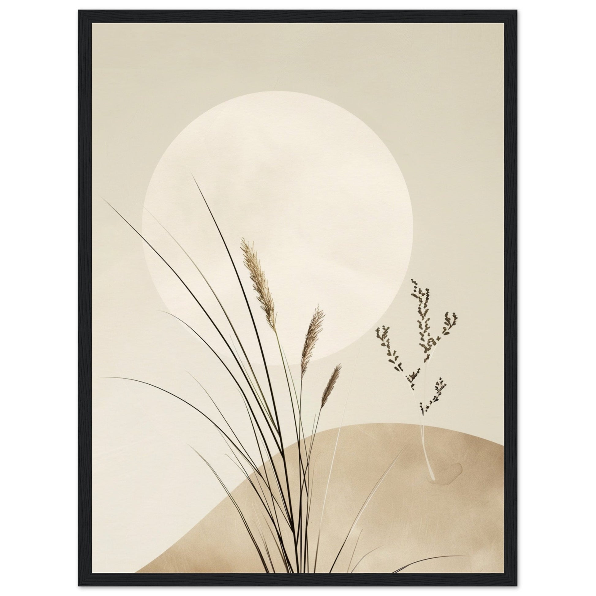 Poster Mural Zen ( 45x60-cm-Bois-noir)