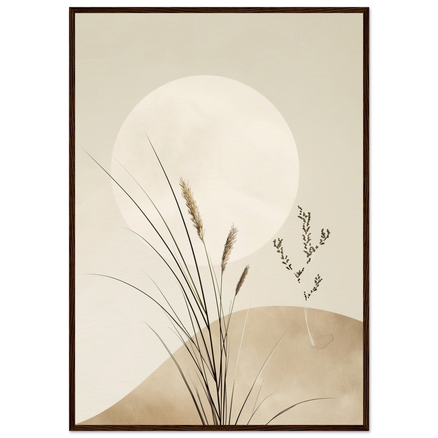 Poster Mural Zen ( 70x100-cm-Bois-foncé)