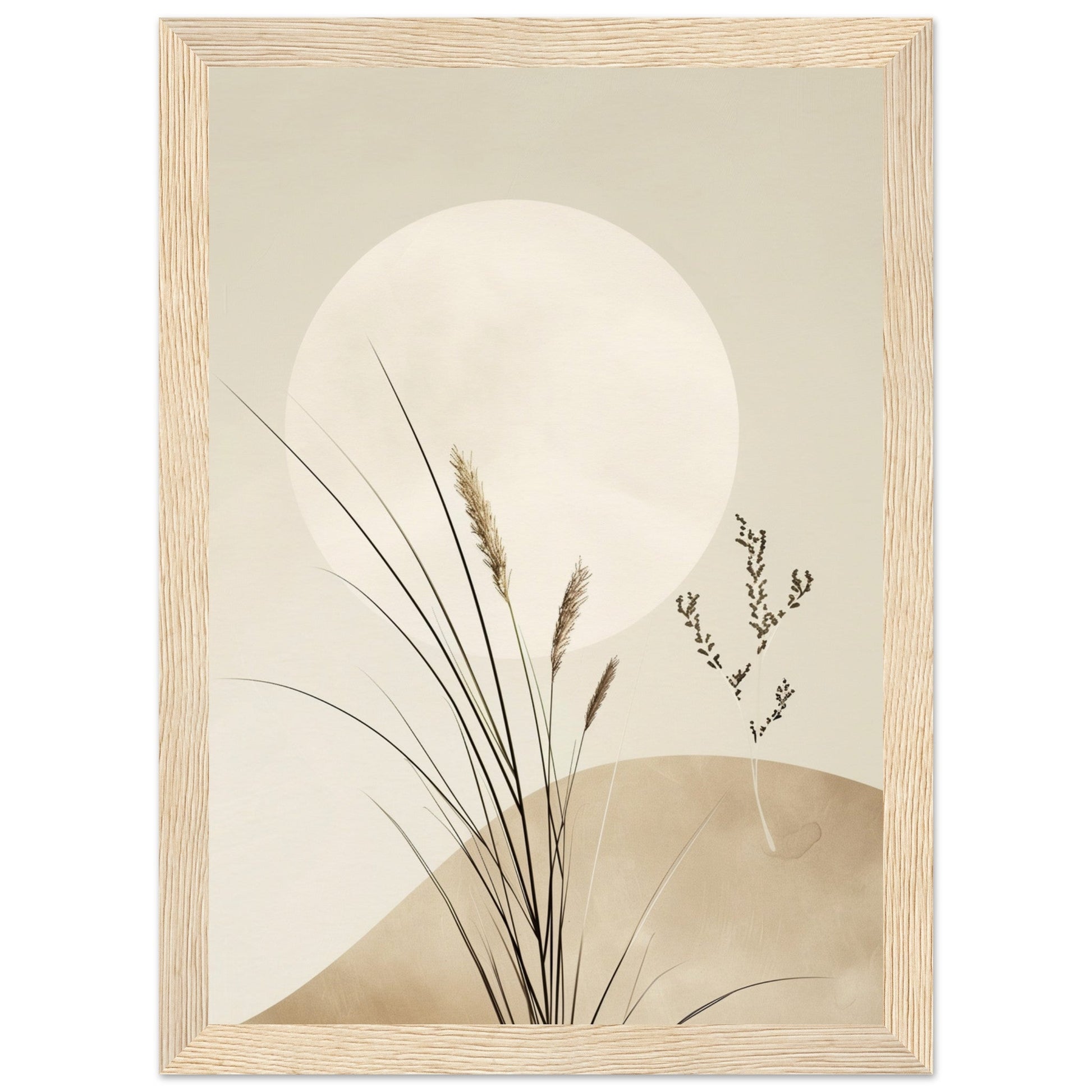 Poster Mural Zen ( 21x29.7-cm-Bois-clair)