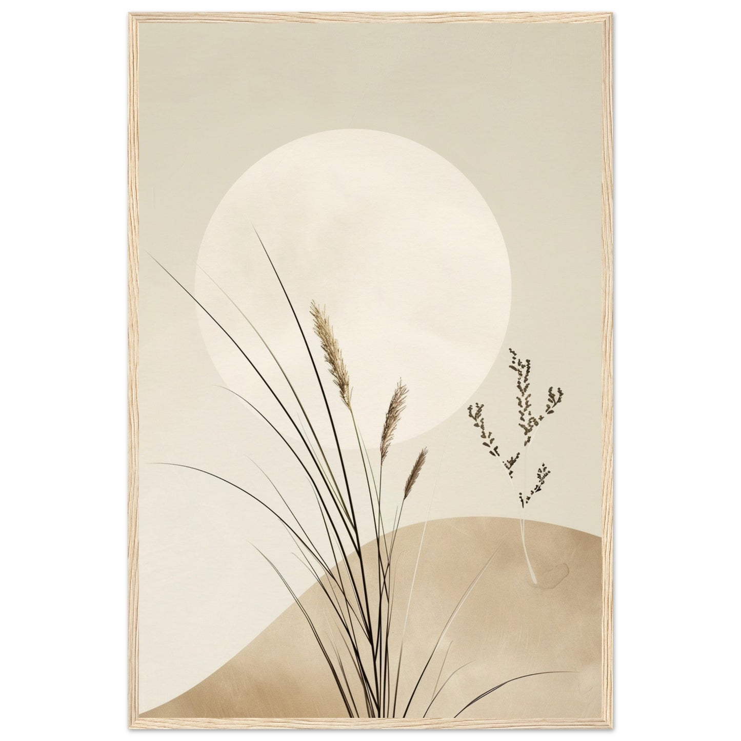 Poster Mural Zen ( 60x90-cm-Bois-clair)